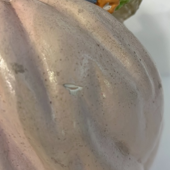 Vintage Chalkware 12” Victorian Lady With 2 Baskets of Flowers Figurine Doorstop - Picture 6 of 16